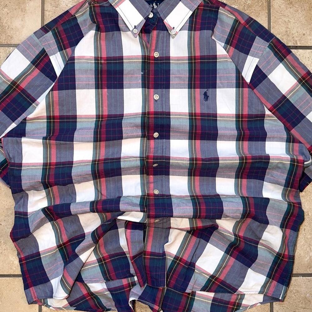 Ralph Lauren Blake Short Sleeve Button Up Shirt - Size M